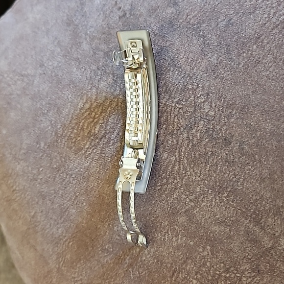 VTG CONAIR Tortoise Shell Handpainted Floral Acrylic Barrette - Picture 5 of 5